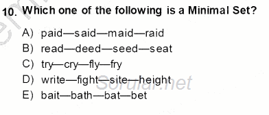 Dilbilim 1 2013 - 2014 Ara Sınavı 10.Soru