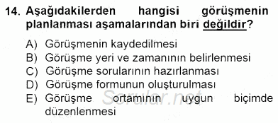 Çocukları Tanıma Teknikleri 2014 - 2015 Dönem Sonu Sınavı 14.Soru
