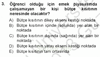 Çalışma Ekonomisi 1 2012 - 2013 Ara Sınavı 3.Soru