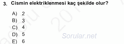 Elektrik Bakım, Arıza Bulma ve Güvenlik 2016 - 2017 Ara Sınavı 3.Soru