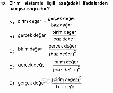 Güç Sistemleri Analizi 2014 - 2015 Ara Sınavı 18.Soru