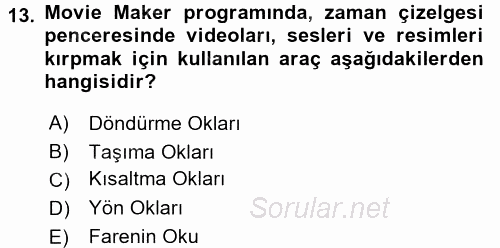 Bilgisayar Destekli Temel Tasarım 2017 - 2018 Dönem Sonu Sınavı 13.Soru