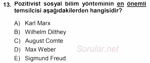 Tarih Metodu 2013 - 2014 Ara Sınavı 13.Soru