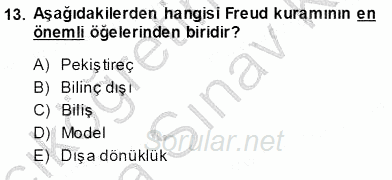 Çocuk Ruh Sağlığı 2013 - 2014 Ara Sınavı 13.Soru