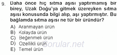 Pazarlama Yönetimi 2012 - 2013 Tek Ders Sınavı 9.Soru