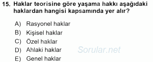 İşletmelerde Sosyal Sorumluluk Ve Etik 2017 - 2018 Ara Sınavı 15.Soru