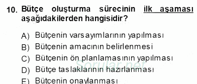 Girişim Finansmanı 2013 - 2014 Ara Sınavı 10.Soru