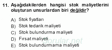 Girişim Finansmanı 2013 - 2014 Ara Sınavı 11.Soru