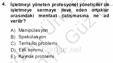 Girişim Finansmanı 2013 - 2014 Ara Sınavı 4.Soru