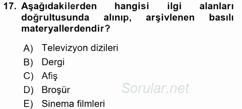 İletişim Ortamları Tasarımı 2017 - 2018 Ara Sınavı 17.Soru