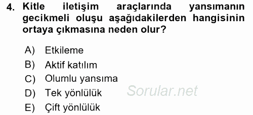 İletişim Ortamları Tasarımı 2017 - 2018 Ara Sınavı 4.Soru