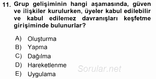 Sağlık Kurumları Yönetimi 2 2015 - 2016 Dönem Sonu Sınavı 11.Soru