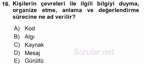 Sağlık Kurumları Yönetimi 2 2015 - 2016 Dönem Sonu Sınavı 16.Soru