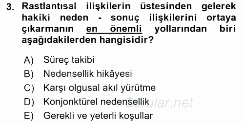 Uluslararası İlişkilerde Araştırma Yöntemleri 2015 - 2016 Tek Ders Sınavı 3.Soru