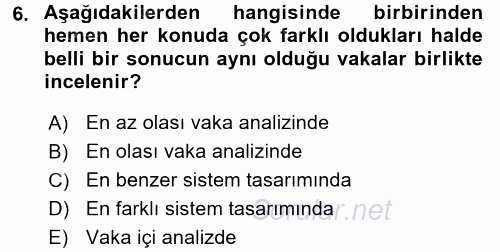 Uluslararası İlişkilerde Araştırma Yöntemleri 2015 - 2016 Tek Ders Sınavı 6.Soru