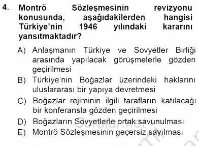 Orta Asya ve Kafkaslarda Siyaset 2012 - 2013 Dönem Sonu Sınavı 4.Soru