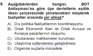 Orta Asya ve Kafkaslarda Siyaset 2012 - 2013 Dönem Sonu Sınavı 6.Soru